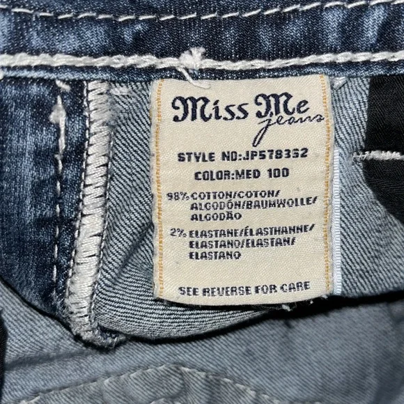 Miss Me Fleur De Lis Skinny Denim, Size 28 - Picture 14 of 16